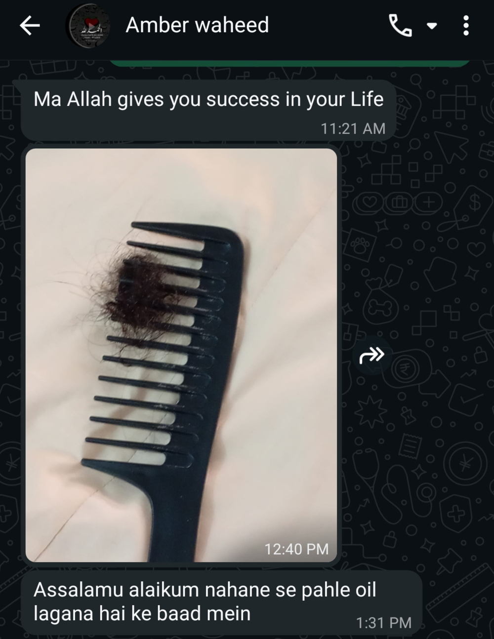 Customer WhatsApp testimonial