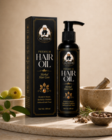 Premium Herbal Hair Oil bottle and box